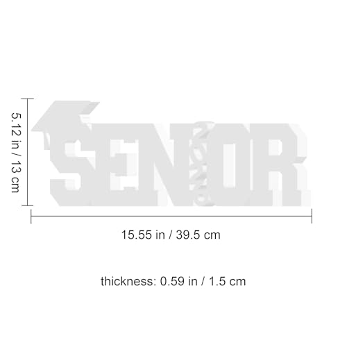Large Senior 2026 Sign Graduation Decorations Class of 2026 Photo Booth Props for Photoshoot, Graduation Table Centerpieces for Senior Night Decor Letter Sign Grad Party Supplies - White