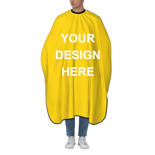 Custom Barber Cape Unisex Salon Hair Cutting Capes Add Your Image Logo Haircut Kit Personalized Stylist Tool - color: Gold