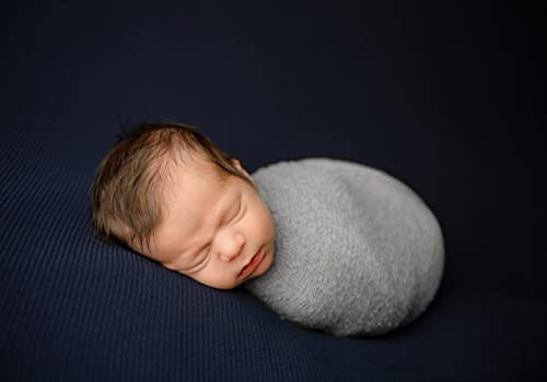 Coberllus Newborn Baby Photography Props Long Ripple Stretch Wrap Blanket Cloth for Boys Girls Photo Shoot (Light Gray) - color: Light Gray