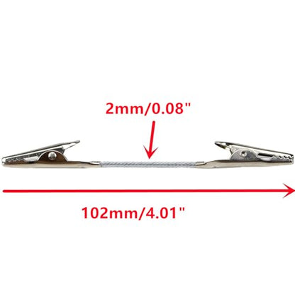 10 Pcs Double Sided Metal Alligator Clips for Crafts, Photos, Notes, Silver