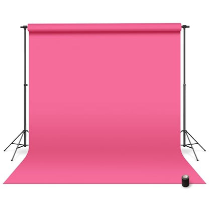 Denny Manufacturing - Seamless Paper Backdrop for Photography, Dark Pink Seamless Paper Roll - Deep Pink (53 in x 36 ft) Includes Free Roll Black Gaffer Tape (2 in x 13 ft) - color: Deep Pink, size: 53 in x 36 ft