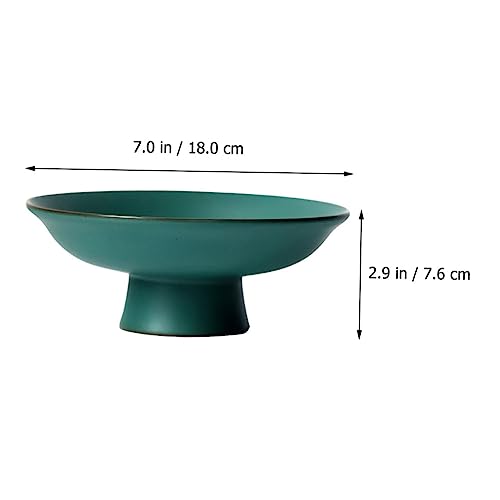Ceramic Fruit Plate Japanese Style Storage Dish Elegant Standing Dessert Plate Multi Functional Tableware for Home Decor Food Photography Sturdy Easy to Clean