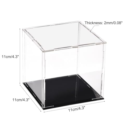 uxcell Acrylic Clear Display Case Box Dustproof Protection Showcase Cube Collectibles Show Box 3.9x3.9x3.9inch - size: 3.9x3.9x3.9 Inch