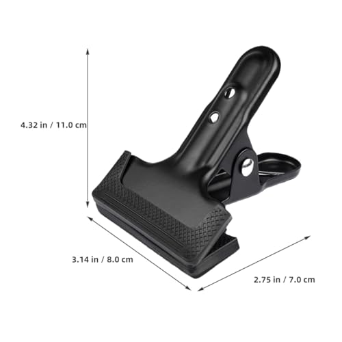 4pcs Dark Gray Cold-Rolled Steel Backdrop Cloth Clamps Photography Background Clips Heavy Duty Fixing Clamps for Studio and Photo Shoot Equipment