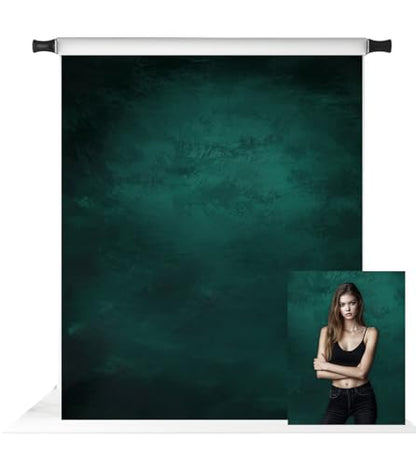 Kate 5x7ft Abstract Green Photography Backdrop Dark Green Texture Portrait Background for Headshot Photo Studio Props