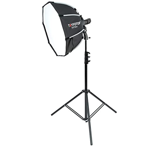T&YFOTOP 35.4 inches/90 Centimeters Octagonal Softbox with S-Type Bracket Mount, Carrying Case Compatible with Camera Flash Speedlites TT560 NW561 NW565 NW625 NW635 NW670 750II, etc (90cm softbox) - size: 90CM