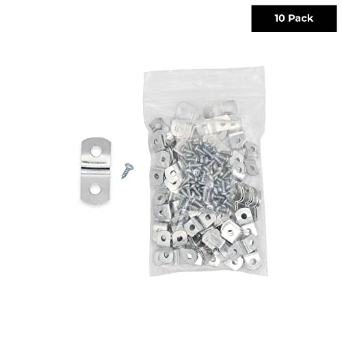 1/4" Depth Flat Offset Mounting Canvas Clips for Picture Framing Pack of 10 Plus #6 X 3/8" Pan-Head Screws Included - color: 10, size: 1/4 Inch