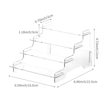 Display Risers, 4 Tier Perfume Organizer Stand，Clear Cupcake Stand Holder，Display Risers for Figures,Cake Shelves Retail (6.5inch-6 pack) - size: 6.5inch-6 pack