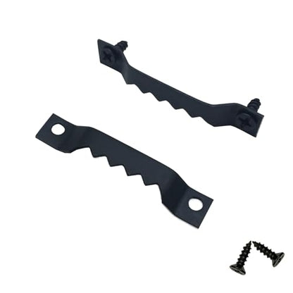 50 Pack Small Sawtooth Picture Hangers - Steel Picture Hanging Solutions with Screws, for Hanging Clock Paintings Artwork Frame Hooks (Black) - color: Small Black-50 Pack