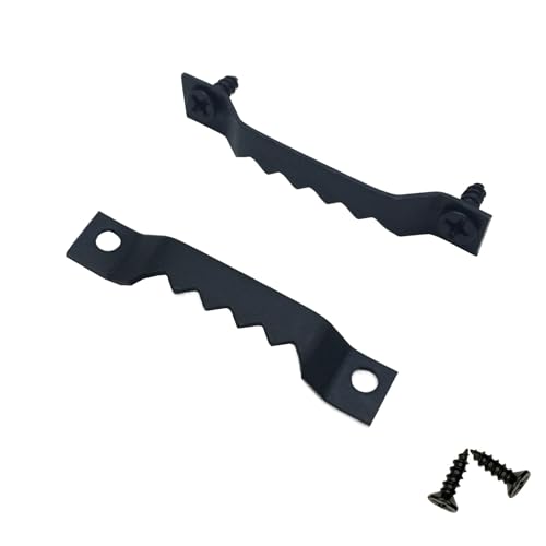 50 Pack Small Sawtooth Picture Hangers - Steel Picture Hanging Solutions with Screws, for Hanging Clock Paintings Artwork Frame Hooks (Black) - color: Small Black-50 Pack