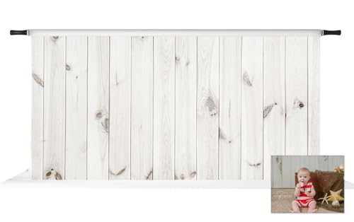 Kate 20x10ft White Wood Photography Backdrop Retro Vintage Shiplap Photo Background Wooden Texture Photo Studio Props - color: Wood 2, size: 20x10ft