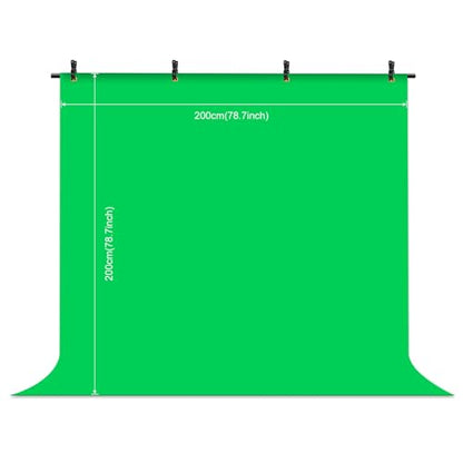 PULUZ Green Screen Backdrop Kit with Stand, 6.5X6.5ft Portable Green Screen Stand kit, GreenScreen Background with Stand Carrying Bag Clamp for Photoshoot, Photography Video, Live Streaming - size: 6.5 X 6.5 Ft