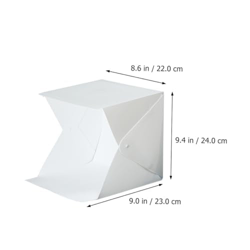 LALAFINA Portable Folding Photography Light Tent Kit with 20cm LED Lights 4 Colored Backdrops for Product Display and Studio Shooting
