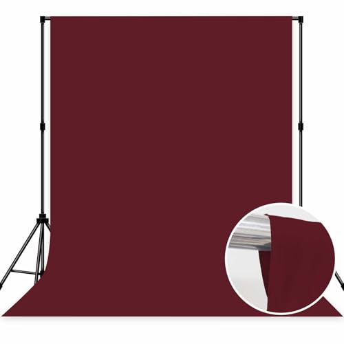 Photo Backdrop Wine Red Background Cloth Professional Photography 6x9ft Seamless Design to Eliminate Wrinkles Wedding Luxury Theme Decoration Art Exhibition Gallery Display - color: Wine red, size: 6x9ft