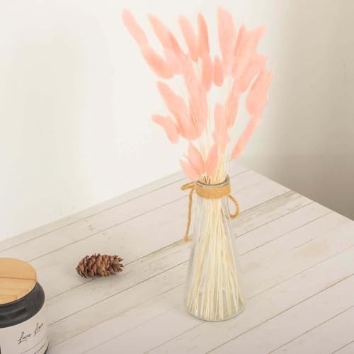 Efavormart 50 Pack 15 inch Blush Rose Gold Rabbit Tail Dried Pampas Grass, Shimmering Bunny Tail Grass Stems for Glamorous Events and Modern Living Room Decor - color: Rose Gold, size: 15"