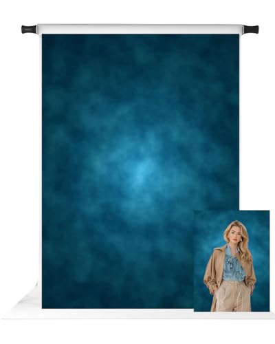 Kate 6.5x10ft Blue Abstract Photography Backdrop Portrait Backdrops for Photoshoot Old Master Blue Background Studio - color: Blue, size: 6.5x10ft