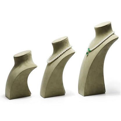 Jewelry Holder Pearl Necklace Jewelry Rack Display Props High-end Light Luxury Vertical Portrait Model Jewelry Display Stand Jewelry Display - color: Green