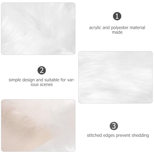 Luxshiny Fluffy Nail Background Fabric for Photography, Plush Mesh Backdrop for Nail Salon Photo Studio, White Soft Texture Flat Lay Photo Prop for Manicure Display