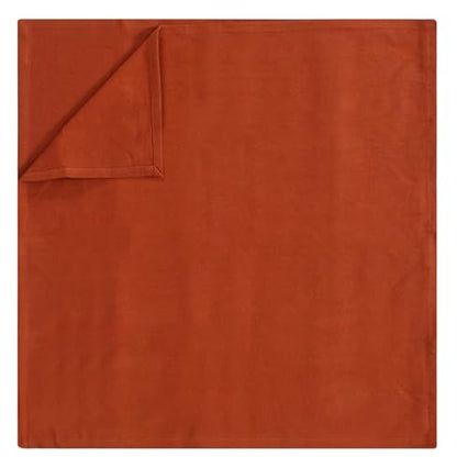 Accent Home 100% Cotton Napkins, Delicate Cloth Napkins for Dinners, Parties and Weddings，18 x 18 Inch Set of 12 - Rust - color: 03 - Rust - Twill, size: 18"x18" - Pack of 12