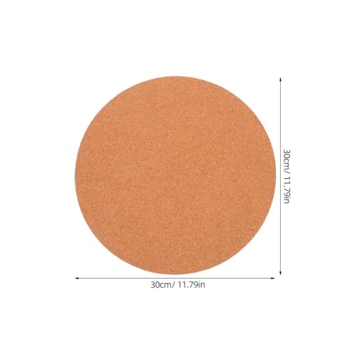 EXCEART Natural Cork Bulletin Board Set 12 Inch Round Self Adhesive Memo Surface for Office Wall Organization Photo Display and DIY Craft Projects