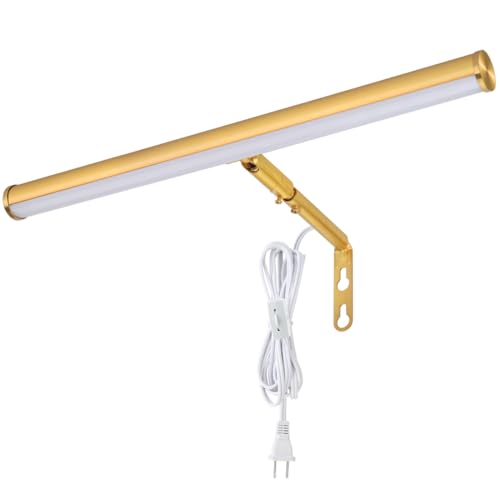 LED Picture Lights for Paintings Plug in, Adjustable Art Light Gallery Wall Light for Display Art Work, 14 Inch 4W 3000K Warm White, Gold Finish CRI90+, ETL Listed - color: Gold, size: 14 inch
