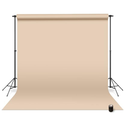 Denny Manufacturing - Seamless Paper Backdrop for Photography, Buff Seamless Paper Roll (53 in x 36 ft) Includes Free Roll Black Gaffer Tape (2 in x 13 ft) - color: Buff, size: 53 in x 36 ft