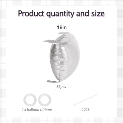 36pcs Pearl White Square Foil Balloons Backdrop Kit - 9.5ft White Elegant Balloon Wall/Tunnel for Birthday, Wedding, Baby Shower, 2026 Graduation Photo Booth (Straws & Ribbon Included) - color: White