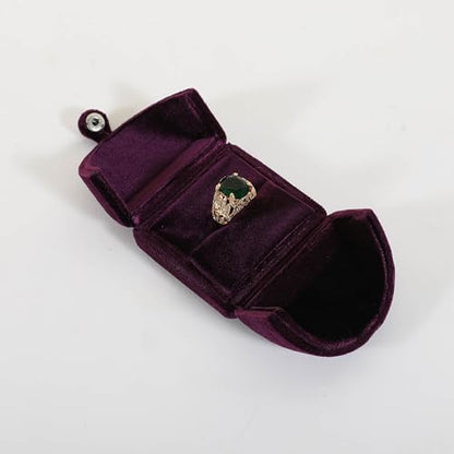 Purple Velvet Jewelry Organizer Box, Soft Lined Jewelry Display Holder with Luxury Design, Elegant Jewelry Display Case for Women【Ring Storage, Purple】 - color: Purple