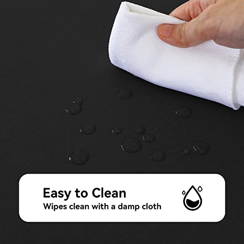 Romanstile 100% Waterproof PVC Tablecloth, Rectangle Oil Spill Proof Stain Resistant Vinyl Table Cloth, Wipe Clean Plastic Table Covers for Kitchen/Dining/Parties - 54 x 108 Inch, Black - color: Black, size: 54" x 108" (Rectangular)