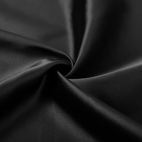 Satin Photography Background Silk, Glossy Fabric Backdrops for Manicures, Jewelry, and Cosmetics, Flat Lay Photoshoot(Black, 2.5×3.3ft/75×100cm) - color: Black