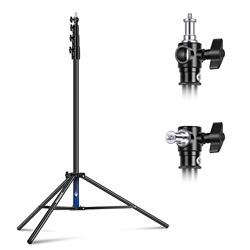 NEEWER 13ft/4m Air Cushioned Light Stand, Heavy Duty All Metal Photography Tripod Stand with 1/4” to 3/8” Reversible Spigot, 3 Way Mounting Interface & Metal Locking Knobs, Max Load 6.5lb/3kg - size: 400cm