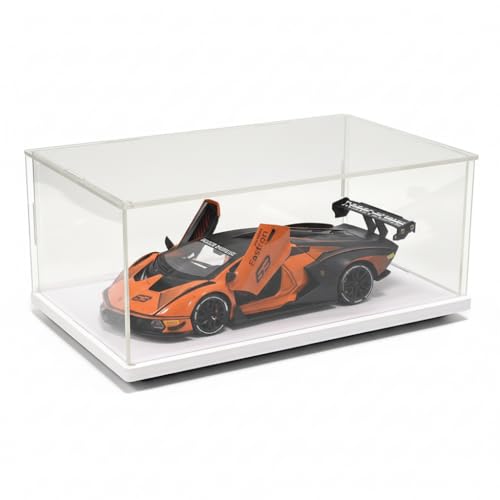 Clear Acrylic Display Case, Assemble Cube Display Box Stand with PVC Material White Base, Dustproof Protection Showcase for Collectibles Memorabilia Figurines (10*8*8inch;25*20*H20cm) - size: 10 x 8 x 8 in