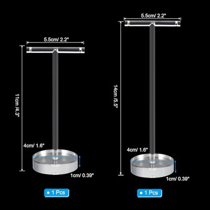 PATIKIL Earring Display Stands,2pcs Acrylic Earring Holder Earring Stands Storage Organizer Necklace T Rack for Jewelry Photography Necklace,Transparent - color: Transparent