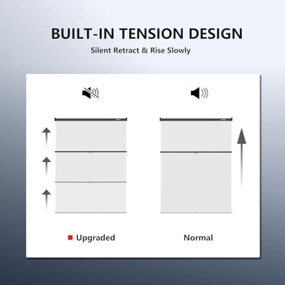 RAUBAY Retractable Pull Down White Screen Backdrop - 59.8" x 86.6" Collapsible Wall-Mount Background for Professional Video Production, Photography, TikTok and Video Conferencing - color: White, size: Standard(59.8 x 86.6in)