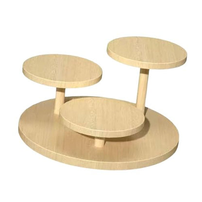 Display Riser Stand Countertop Multi Tier Solid Wood Perfume Holder Cake Stand Storage Rack for Doll Craft Figurine, 3 Layer - color: 3 Layer