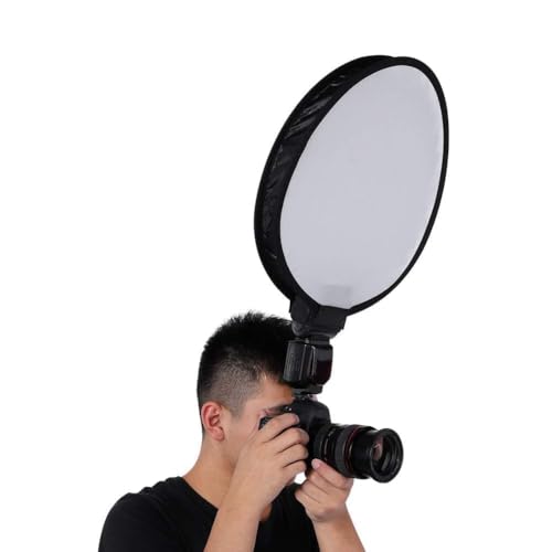 Flash Diffuser, Round Softbox Speedlight Softbox 40cm Portable Flash Diffuser Universal Speedlite Softbox Diffuser for Speedlight Camera Flash Diffuser Diffuser Cap Photography Camera Accessories