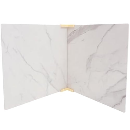 Alipis 2pcs 40x40cm Mini PVC Photography Backdrop Boards with White Marble Pattern for Product Photography and Food Flat Lay Photoshoot