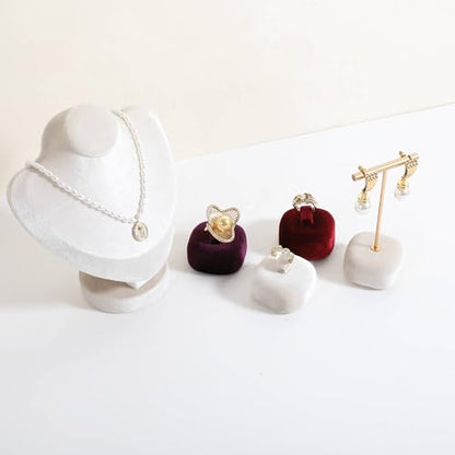 Cute Single Ring Holder for selling, Velvet Ring Display Stand for Jewelry Show, Jewelry Storage Display【Beige】 - color: Beige