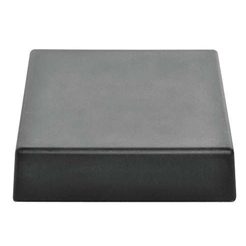 HUBERT Display Riser Rectangular Black Melamine and Bamboo - 10" L x 6" W x 3" H