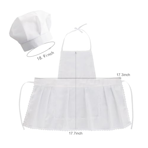 TINAYAUE Newborn Photography Prop Cute Baby Chef Outfits 5-12 Months White Chef Hat Apron Set Little Boys Girls Costume - color: 5-12 Months Girl