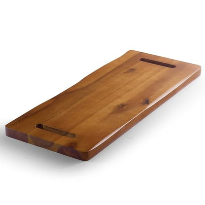 TIDITA 30" Large Acacia Wood Charcuterie Board with Handles - Extra Long Wooden Serving Cheese Boards - Rectangular Serving Platter for Meat Steak, Cracker Appetizers, Fruit Decorative Display Party - size: 30" x 9.8" x 1"