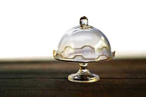 Mini Transparent Cake Stand with Lid 2 Mix Transparent Display Stand with Cover Garden Display Minimal Decoration