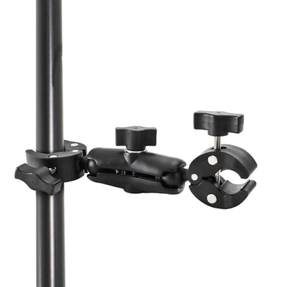 Foraineam Double Mount Camera Clamp Bracket, Umbrella Mount Motorcycle Bike Handlebar Clamps, Super Clamp Monitor Magic Arm, Crab Plier Clip for Desktop, Wagon, Selfie Stick, Photo Studio Light Stand