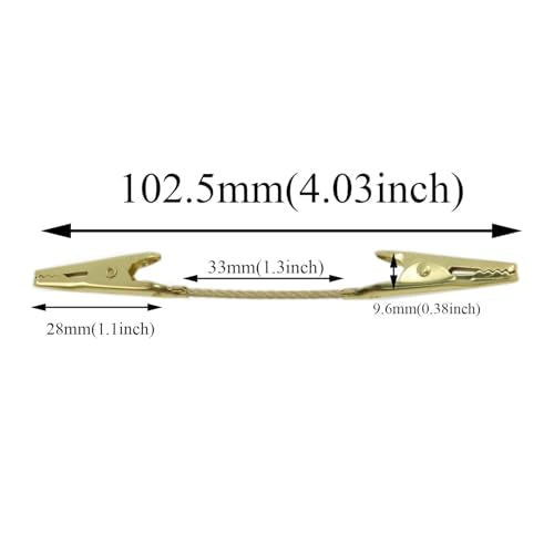 yukata Gold Double Sided Clips 4 inch Office Memo Holders Wire Alligator Clamp Metal Alligator Clips for Crafts,DIY Card,memos, Photos, Notes, menus 8PCS