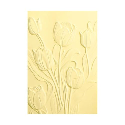 Briartw 3D Embossing Folder for Card Making Adding Textured Detail to Paper Crafting 6.3x4.5inch Clear Texture Plate Perfect for Heavyweight Cardstock (≥250gsm/92lb),Tulip Texture Template - color: Tulip