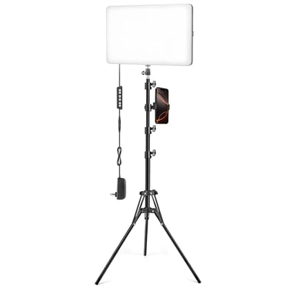 LED Video Light Kit with Adjustable Tripod Stand 63'', 2500K-8500K Dimmable Photography Lighting Continuous Studio Light for Game Streaming, YouTube - size: 1-pack