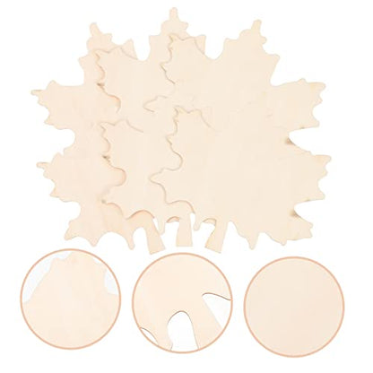 Veemoon 6pcs Mini Cutting Board Maple Leaf Shape Blank Boards for Thanksgiving Christmas Decor for Photography Props Fruit Serving Platters Unfinished Crafting Tray