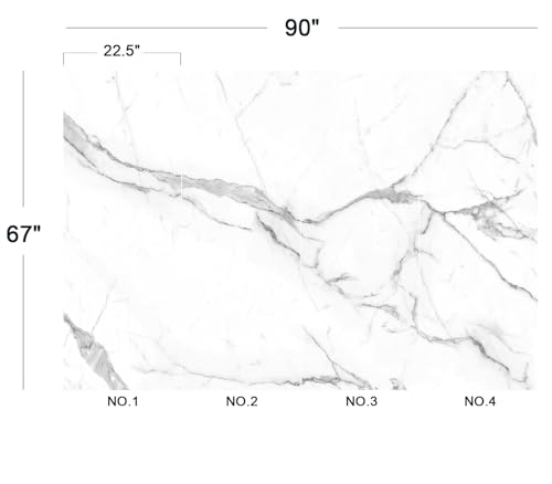 Cliouar-White Statue Marble Texture Background Mural Wallpaper Peel and Stick 90" x 67" - color: No.11, size: 90" x 67"