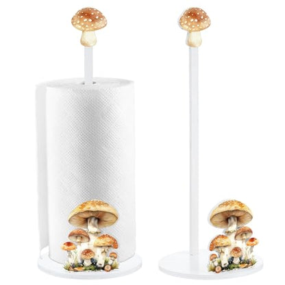 Namalu Mushroom Paper Towel Holder Mushroom Kitchen Decor Kitchen Fun Paper Towel Holder Dispenser for Bedroom Toilet Countertop Decor - style: Mushroom