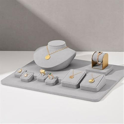 Jewelry Towers Microfiber Jewelry Rack Necklace Ring Watch Counter Display Rack Light Luxury Jewelry Display Props